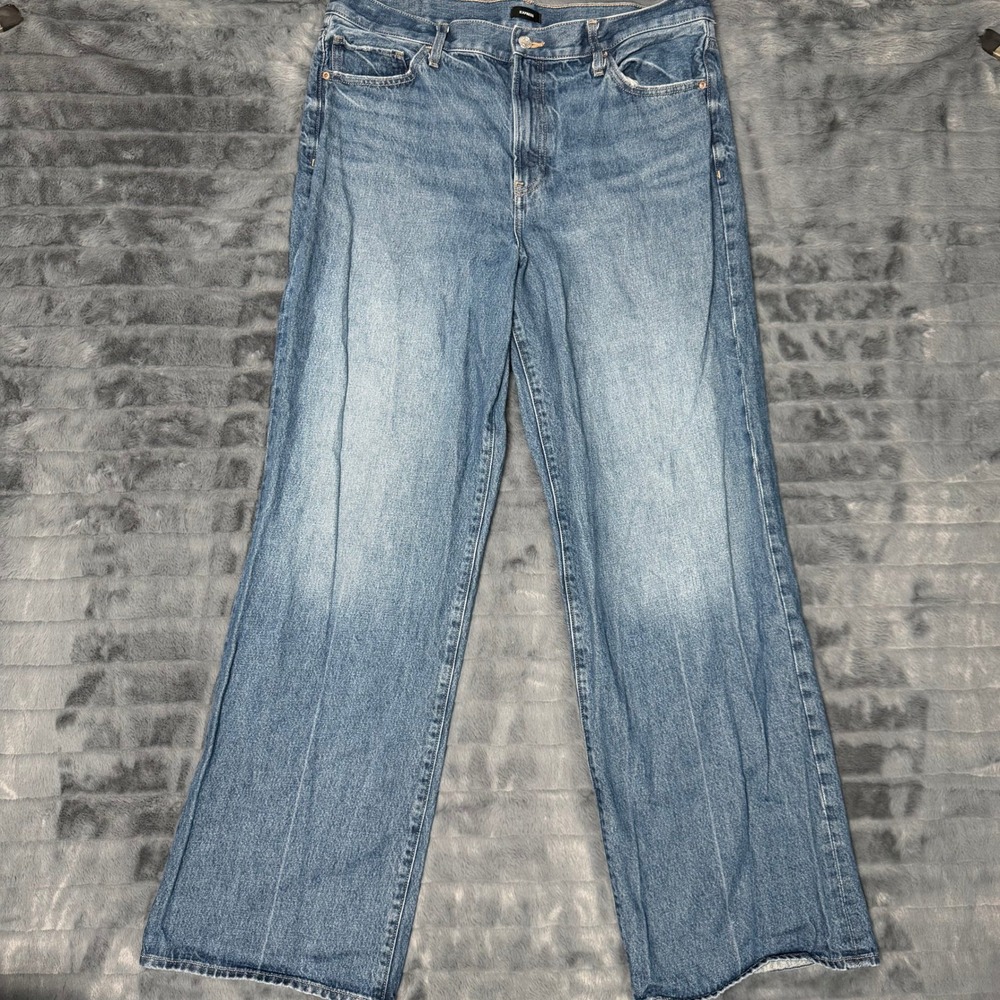 Express Light Blue Wide Leg Jeans